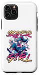 Coque pour iPhone 11 Pro Skater Girl Skateboard Anime Skateboard Skater