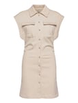 Addison Denim Dress Kort Klänning Cream NORR