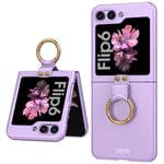 GKK Samsung Galaxy Z Flip 6 Skal Finger Ring Lila