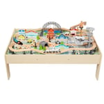 Amazon Basics - 120 unités, lot de 1 Ensemble petit train avec table, Multicolore, 119 x 83,8 x 50,8 cm