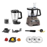 MOULINEX Double Force Robot multifonction + 10 accessoires, 1000 W, Blender 2...