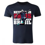 UKSoccershop Neymar Jr PSG T-Shirt (Navy) - Kids