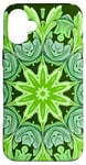 iPhone 16 Plus Ailanthus Leaves Pattern Design Cut Out Lime And Tea Case