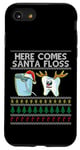 Coque pour iPhone SE (2020) / 7 / 8 Here Comes Santa Floss Dental Surgeon Christmas Dentist