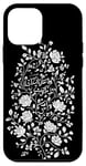 Coque pour iPhone 12 mini Décoration murale islamique florale blanche – arabe minimaliste