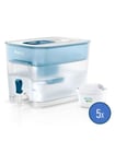 Distributeur d’eau Brita Flow avec 1 cartouche Maxtra Pro 1051126 Bleu + Pack de 4 filtres à eau Brita Maxtra Pro All in 1