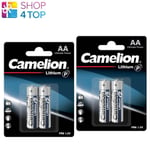 4 CAMELION AA LITHIUM BATTERIES ULTIMATE POWER FR6 L91 1.5V 2BL EXP 2032 NEW