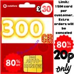 £0.20p New OFFICIAL Vodafone UK Pay As You Go SIM CARD. UK PAYG. Vodaphone