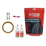 Stans NoTubes Road & Gravel Bike Tubeless Kit - 21mm (Inc Sealant, Valves, Tape)