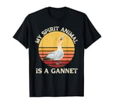 Vintage My Spirit Animal Is a Gannet Lover Retro Gannet Bird T-Shirt