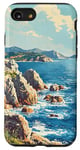 iPhone SE (2020) / 7 / 8 Rocky Shoreline Landscape Vintage Graphic Case