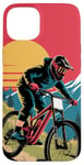 iPhone 15 Plus For Downhill Biking - Retro Mountain Bike Design Case