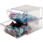 Deflecto Desk Organiser DE350801 Plastic Transparent 15.2 x 15.2 x 18.2 cm