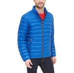 Tommy Hilfiger Men's Water Resistant Ultra Loft Down Alternative Puffer Jacket Coat, New Royal Blue, XL