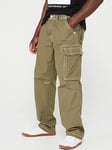 TRUE RELIGION Cargo Pants Big T - Khaki, Khaki, Size 34, Men