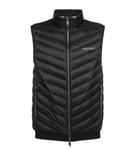 ARMANI EXCHANGE Black Gilet Vest Feather Padding AX Logo With Pouch Size M BNWT