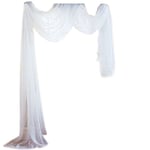 Skir himmelsäng Gardin Elegant Voile Fönster Scarf Bröllop Båge Draperier Valans