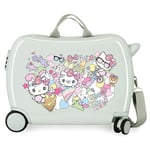 Hello Kitty Harajuko Valise pour Enfants Vert 50 x 38 x 20 cm Rigide ABS Fermeture à Combinaison latérale 34 L 1,8 kg 2 Roues Bagages Main, Vert, Talla única, Valise pour Enfant