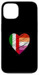 Coque pour iPhone 13 Drapeau LGBTQ Italie Lesbienne Pride Cœur Amour LGBTQIA