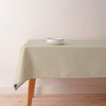 BELUM Nappe Anti-Taches Jacquard Taille 100 x 155 cm - Nappe Anti-Taches, Toucher Extra Doux, Couleur Beige, Nappe en Tissu 70% Coton et 30% Polyester, modèle 000-068