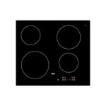 AEG HRX64300CB Radiant Hob, Ceramic Hob, Series 3000, 4 Cooking Zones, 49cm, Easy Clean, Touch Control, Gas on Glass, Residual Heat Indicators, Built-in Hob, Black