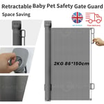 Retractable Baby Pet Dog Gate Safety Guard Toddler Folding Stair Gates Isolation