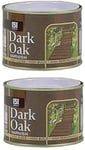 2 x Dark Oak Varnish Wooden Paint for Interior Exterior 180ml Tin