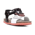 Geox Bébé Fille B Sandal Chalki Girl Sandales, White/Black, 26 EU