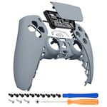 eXtremeRate New Hope Gray Touchpad Front Housing Shell for ps5 Controller, Soft Touch DIY Replacement Shell Custom Touch Pad Cover Faceplate for ps5 Controller - Controller NOT Included