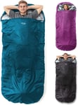 Extra Wide Rectangular Sleeping Bag - Lightweight, Warm, Adult-Friendly, 1.6kg