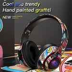 Langaton Bluetooth Cool Graffiti LED valaistu pelikuuloke lapsille teini-ikäisille aikuisille kuulokkeet sisäänrakennetulla mikrofonilla IOS ja Android FLYE3418