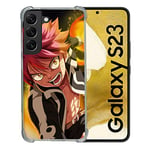 Cokitec Coque Renforcée en Verre Trempé pour Samsung Galaxy S23 Manga Fairy Tail Natsu