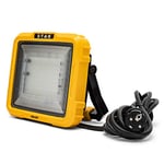 Stak STA50D Projecteur LED câble de 3m et Prise de Service. Super Lumineux 4500lm, imperméable (IP65), Solide (IK08). pour Bricolage, Chantiers, travaux, extérieur, Camping, Polycarbonate, 50 W, Jaune