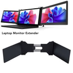 Portable Monitor Dual Laptop Screen Retractable Stand Flexible Rotatable For