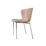 Friends & Founders - Pipe Chair, Chrome Legs - Leather Cat. 5 Dakar 0197 - Ruokapöydän tuolit - Ida Linea Hildebrand - Beige - Nahka/Metalli