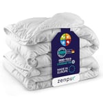 ZenPur Premium Couette 200x200 4 Saisons - 3 en 1 Couette 200x200 Chaude en Hiver, légère en été, lit 160x200 - Couette 2 Personne. Lavable en Machine à 45°C