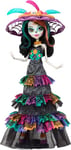 Monster High Fêtes de Fin d’Année Skelita Calaveras Poupée Día de Muertos 2024 à Collectionner avec Chapeau La Catrina, Robe Papel Picado et Emballage prêt à Exposer, HXH99