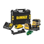 DCE825D1G18 Niveau Laser croix + 5points 12V 18V 2Ah faisceau vert coffret - Dewalt