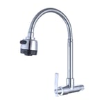 Robinet Cuisine Robinet Lavabo Salle De Bain, 360° Rotatif Robinet Evier De Cuisine Robinet Eau Froide Uniquement Robinet Mural Robinet De Cuisine