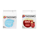 Tassimo Milk Creamer with Kenco Americano Grande Coffee Pods (Case of 10, Total 160 pods, 80 servings)