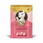 KITTY Cat Paté Lapin, 6 x 85 g, Nourriture Humide pour Chat, sans céréales, avec Taurine, Huile de Saumon et Moule aux orles Vertes, Aliment Complet à Haute teneur en Viande, fabriqué en Allemagne