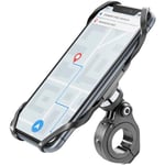 Cellularline | Rider Pro - Universale | Support de Smartphone pour Guidon Rond pour Vélos et Motos - Rotation 360 - Compatible avec Les Téléphones Portables Entre 4 et 6,5 Pouces - Stable et Solide