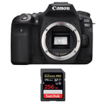 Canon EOS 90D Nu + SanDisk 256GB Extreme PRO UHS-I SDXC 170 MB/s | Garantie 2 ans