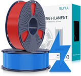 Filament PLA Haute Vitesse1.75 mm, Filament PLA pour Imprimante 3D rapide, Conçu pour l'impression à Grande Vitesse, HS-PLA Filament, Précision Dimensionnelle +/- 0.02 mm, 2KG Bleu+rouge