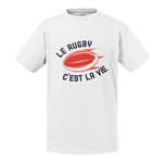 T-Shirt Enfant Le Rugby C'est La Vie Sport Xv Ballon Stade France