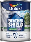 Quick Dry Satin Paint 750ml - Pure Brilliant White, Weather Shield Protection