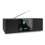 TechniSat DIGITRADIO 370 CD IR - Radio Internet (DAB+, FM, lecteur CD, WLAN, Bluetooth, écran couleur, USB, AUX, prise casque, réveil, 10 watts, télécommande) noir