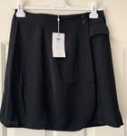 Vila Taylor High Waisted Mini Blazer Skirt, Size 36, UK 8, Black, RRP £32