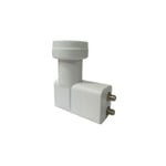 LNB Twin 2 sorties - Universel - Blanc - Diamètre fixation 40 mm