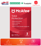 McAfee Total Protection Antivirus VPN 2025 3 Devices 1 Year  Delivered by POST